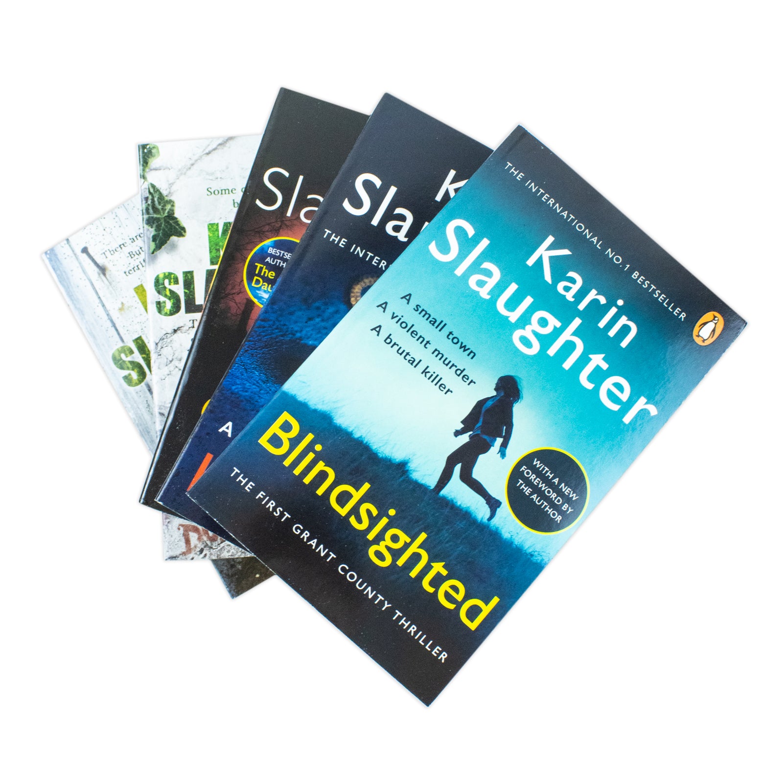 Grant County Series 5 Books Collection Set by Karin Slaughter - Blindsighted, Kisscut, A Faint Cold Fear, Indelible, Faithless - Paperback