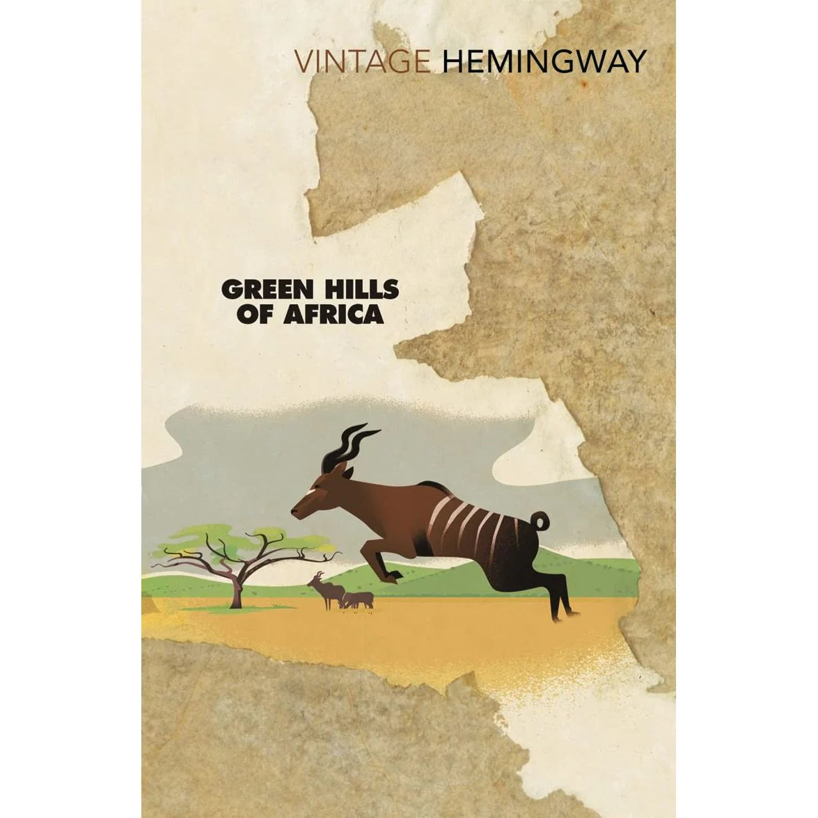 Green Hills of Africa by Ernest Hemingway - Vintage Classics paperback edition cover, travel memoir
