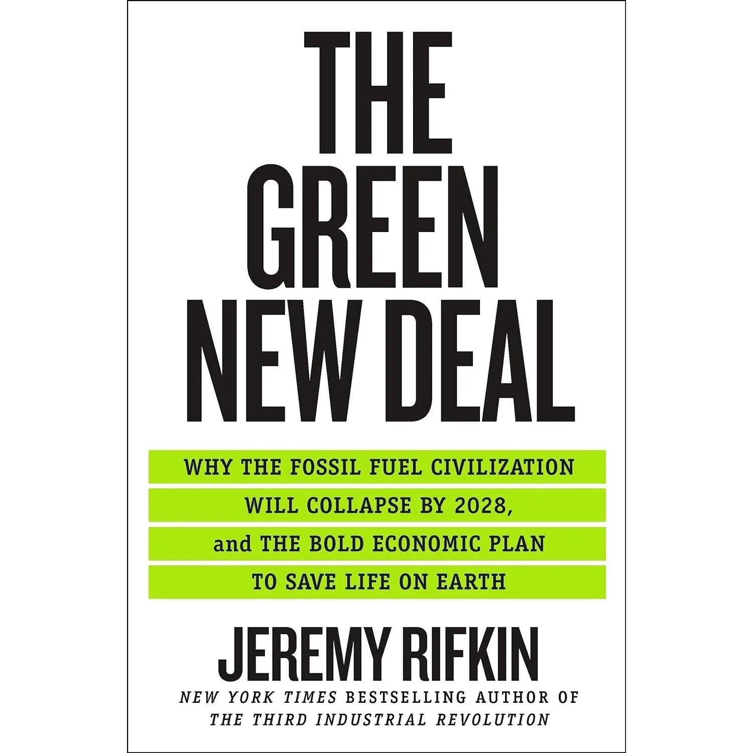 The Green New Deal by Jeremy Rifkin - Non Fiction Hardback book cover image
