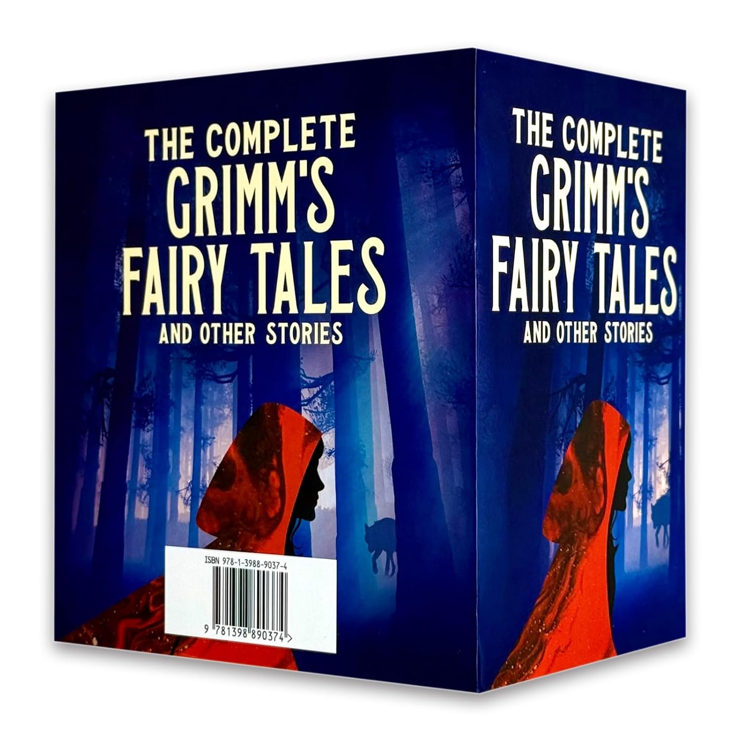 Decorative slipcase detail of the Grimm's Fairy Tales and Other Stories hardcover collection set