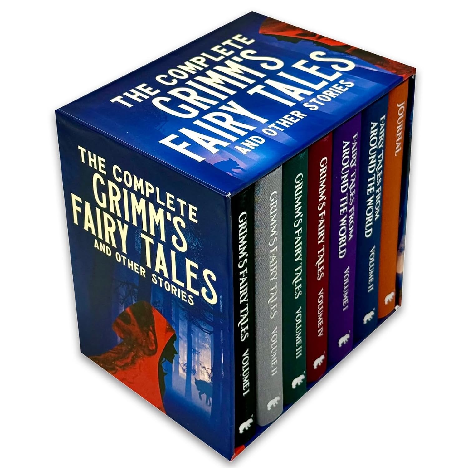 Six hardcover volumes from the Grimm's Fairy Tales and Other Stories collection set plus bonus journal