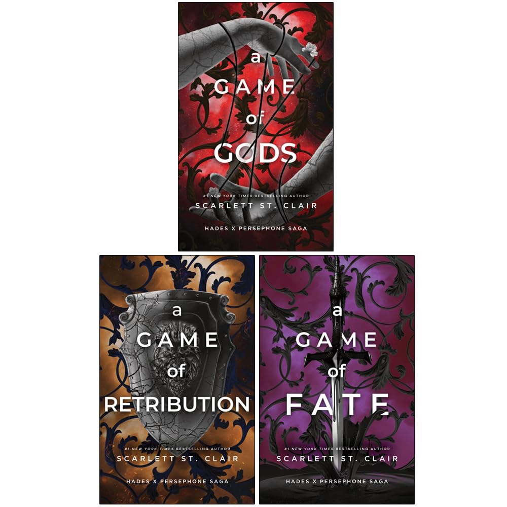 Hades Saga 3 Book Collection Set by Scarlett St. Clair - A Game of Fate paperback cover