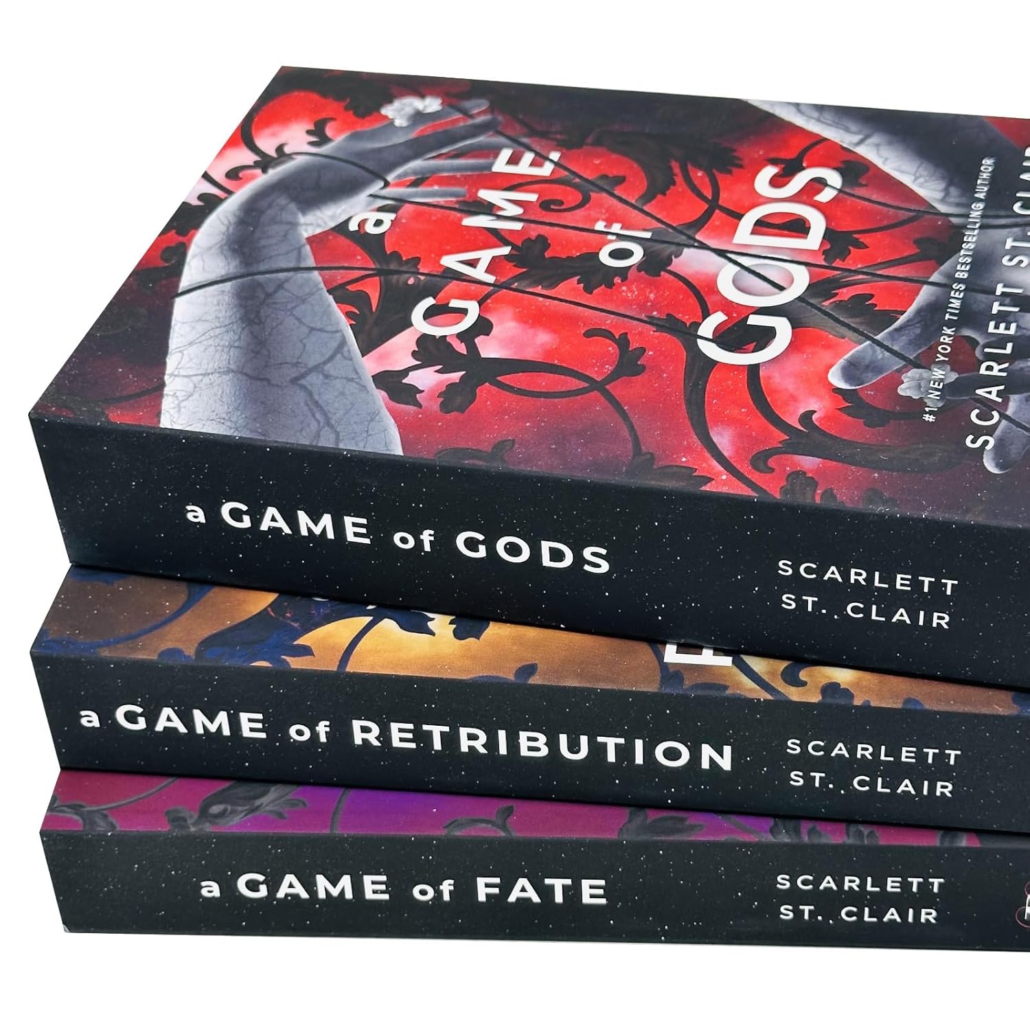 Hades Saga 3 Book Collection Set by Scarlett St. Clair - A Game of Retribution paperback cover