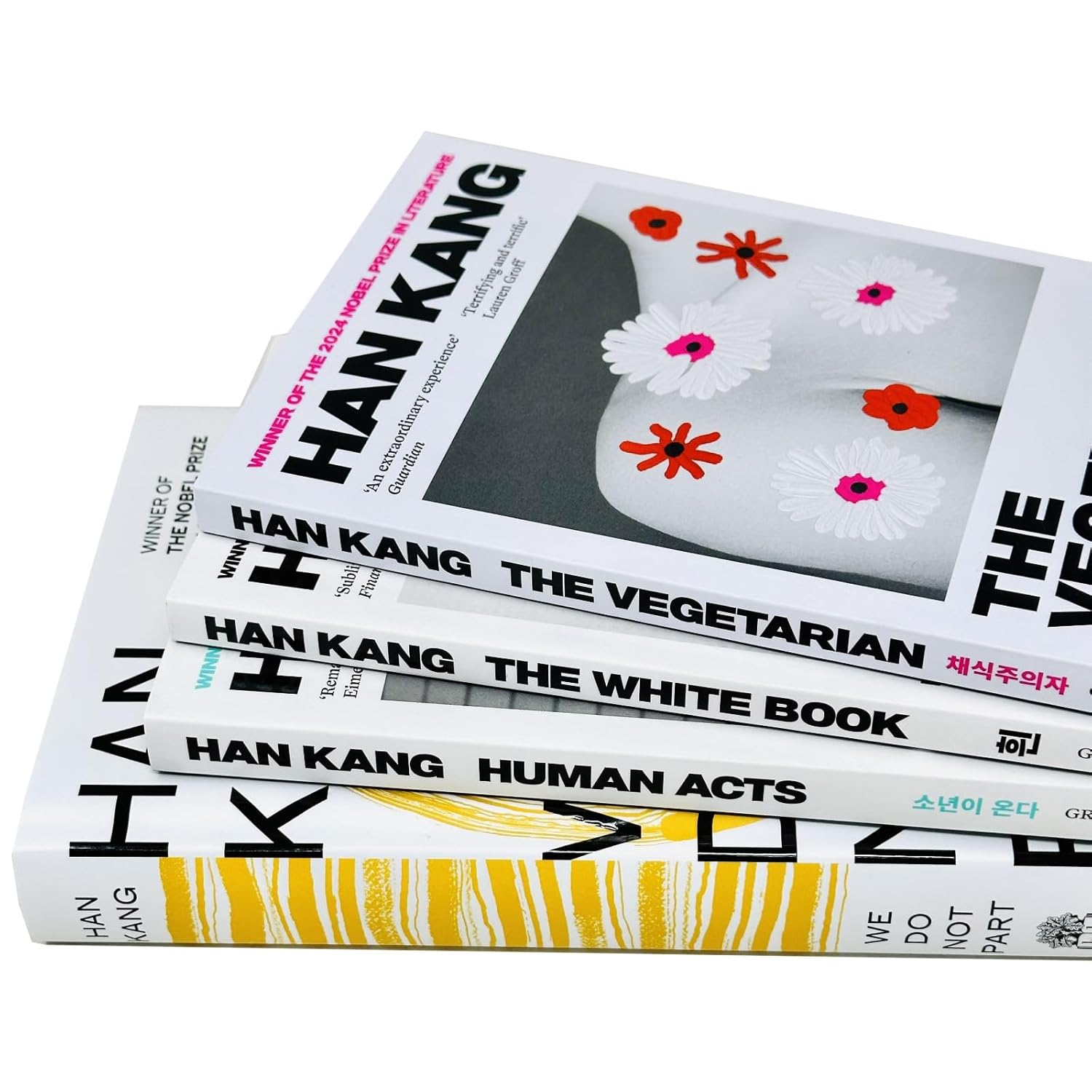 Han Kang Book Collection Set - We Do Not Part, The Vegetarian, Human Acts, The White Book, mixed format fiction set