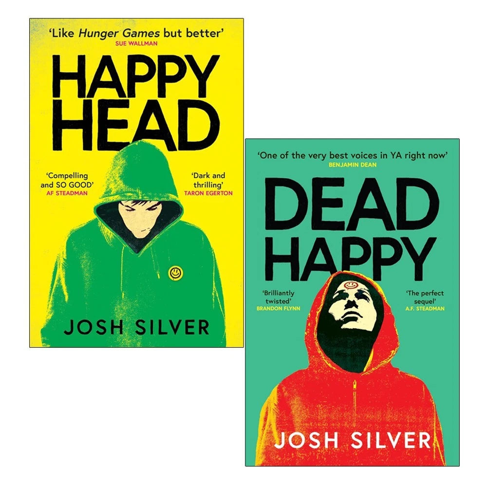 HappyHead and Dead Happy by Josh Silver - 2 book YA paperback collection set cover