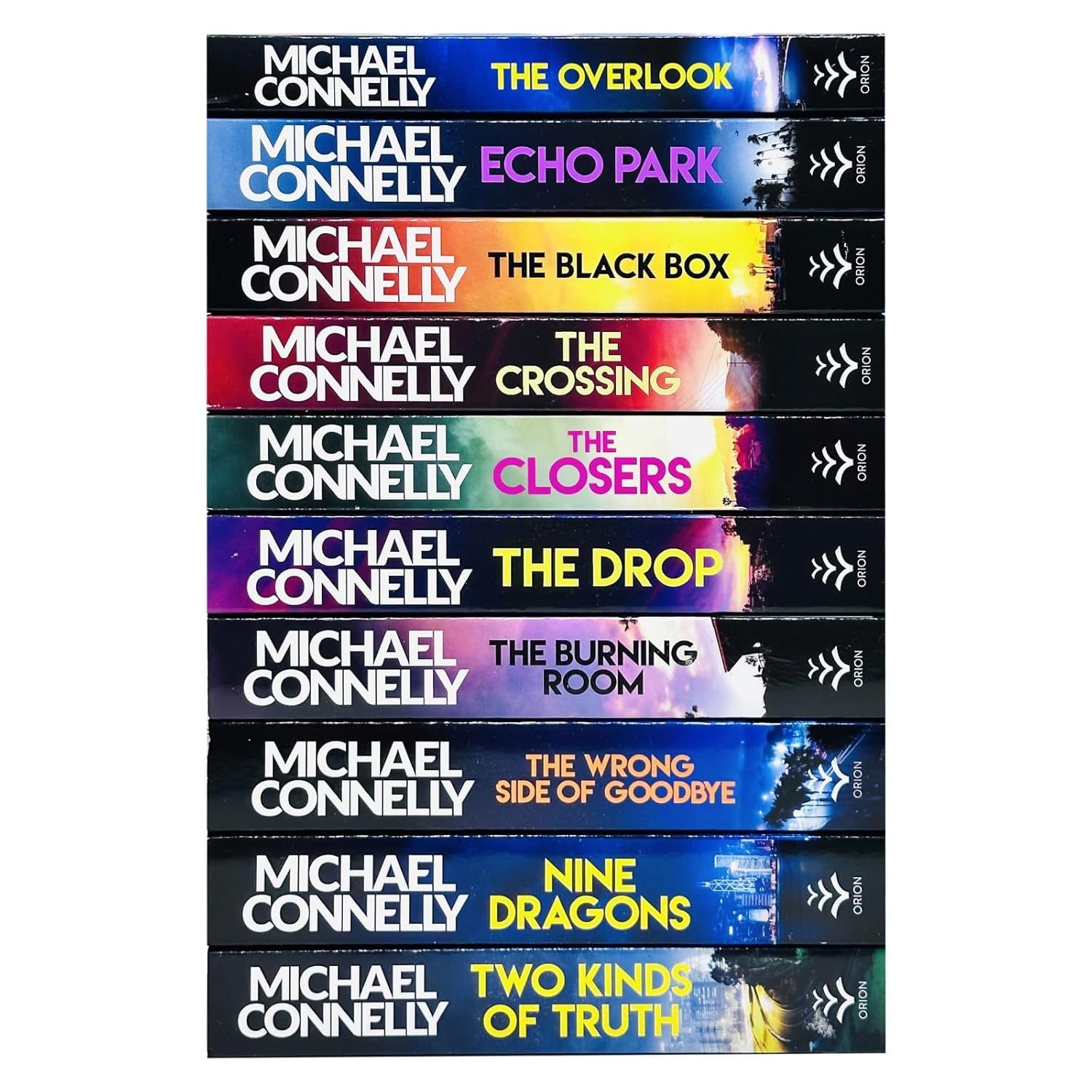 Spines of the Harry Bosch Series Books 11-20 by Michael Connelly 10 Book Paperback Collection Set