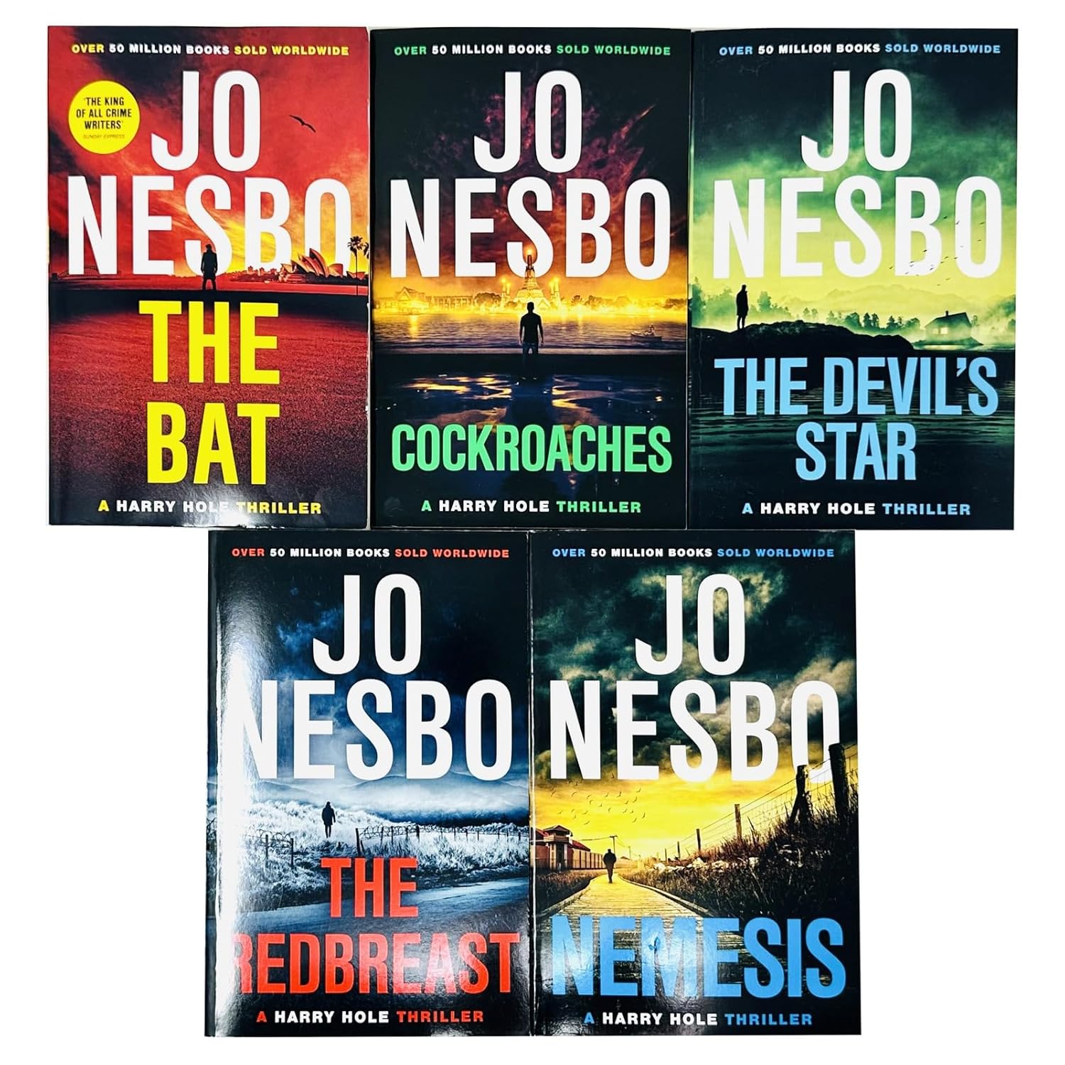 Harry Hole Series 1-5 Books Collection by Jo Nesbo - Paperback Nordic noir thriller set