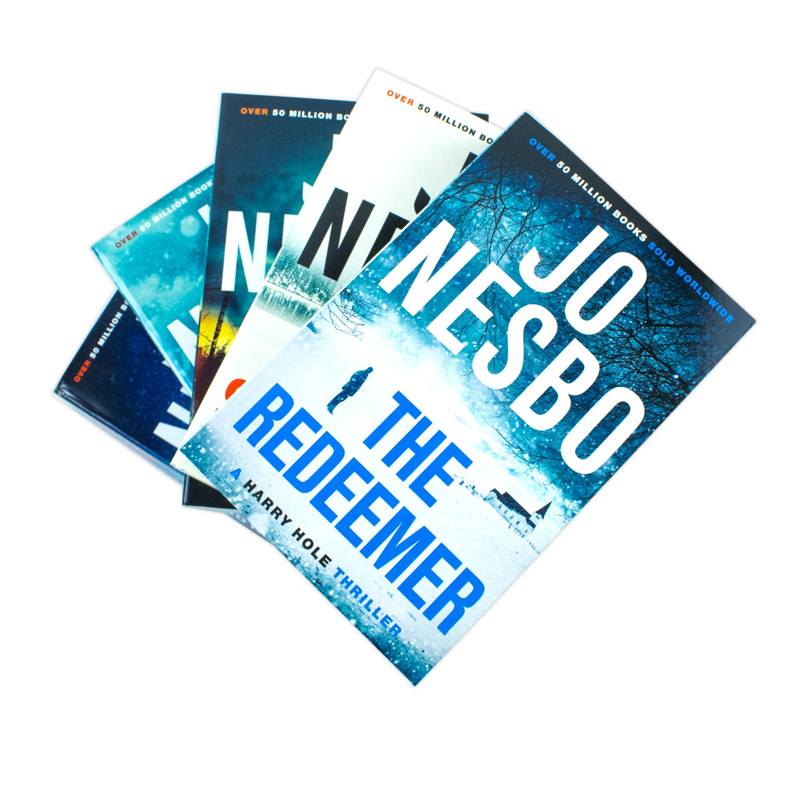 Jo Nesbo Harry Hole 5 book paperback collection - Nordic noir crime thrillers cover artwork