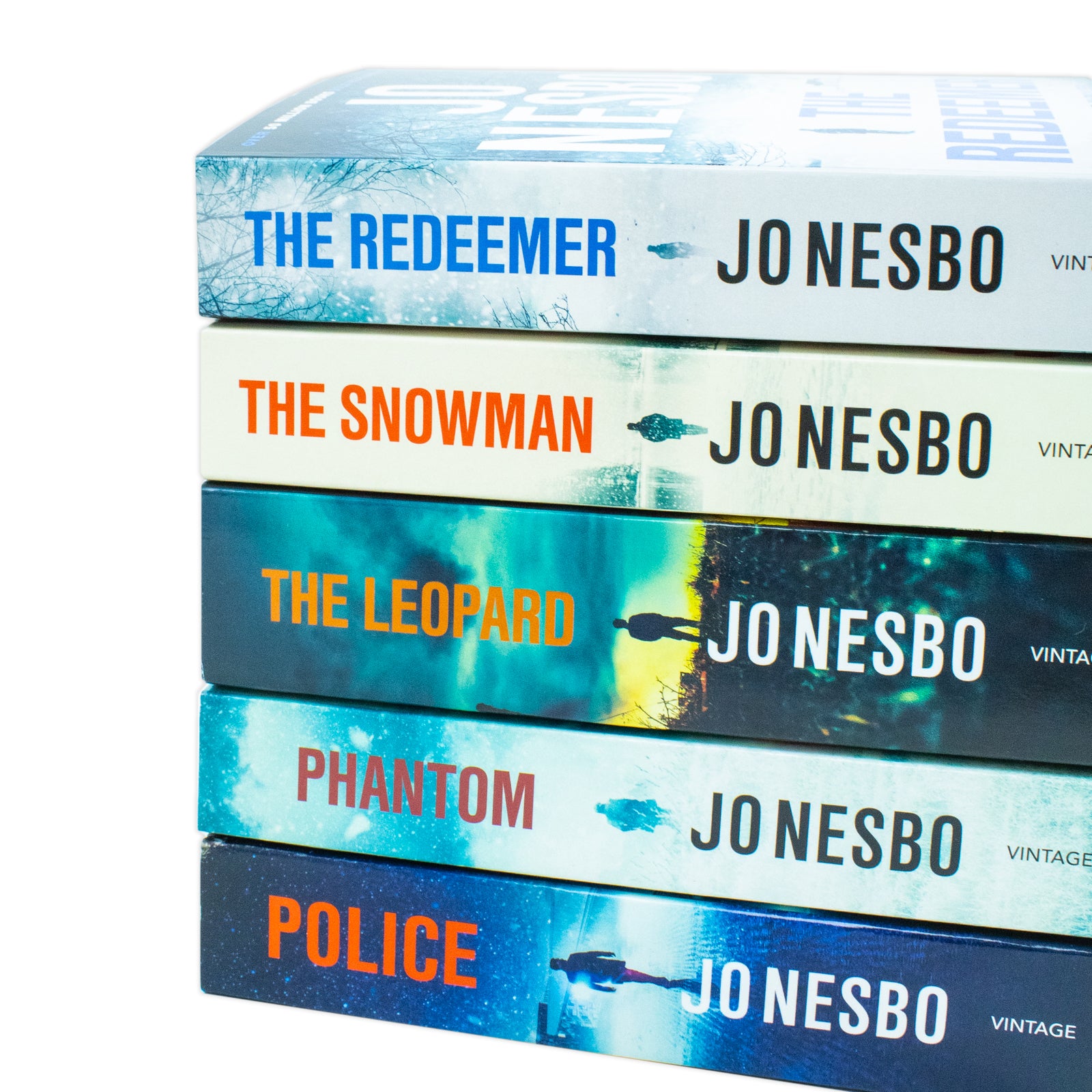 Harry Hole Series 6-10 Jo Nesbo paperback book set displayed for UK crime thriller readers