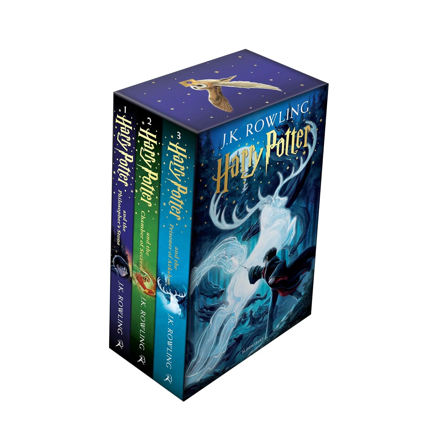 Harry Potter 1-3 Box Set by J.K. Rowling - Philosopher's Stone, Chamber of Secrets, Prisoner of Azkaban paperback box set