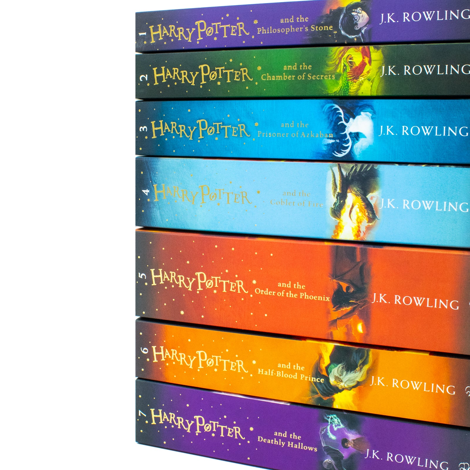 Harry Potter Complete Collection paperback box set displayed - full Hogwarts illustrated slipcase