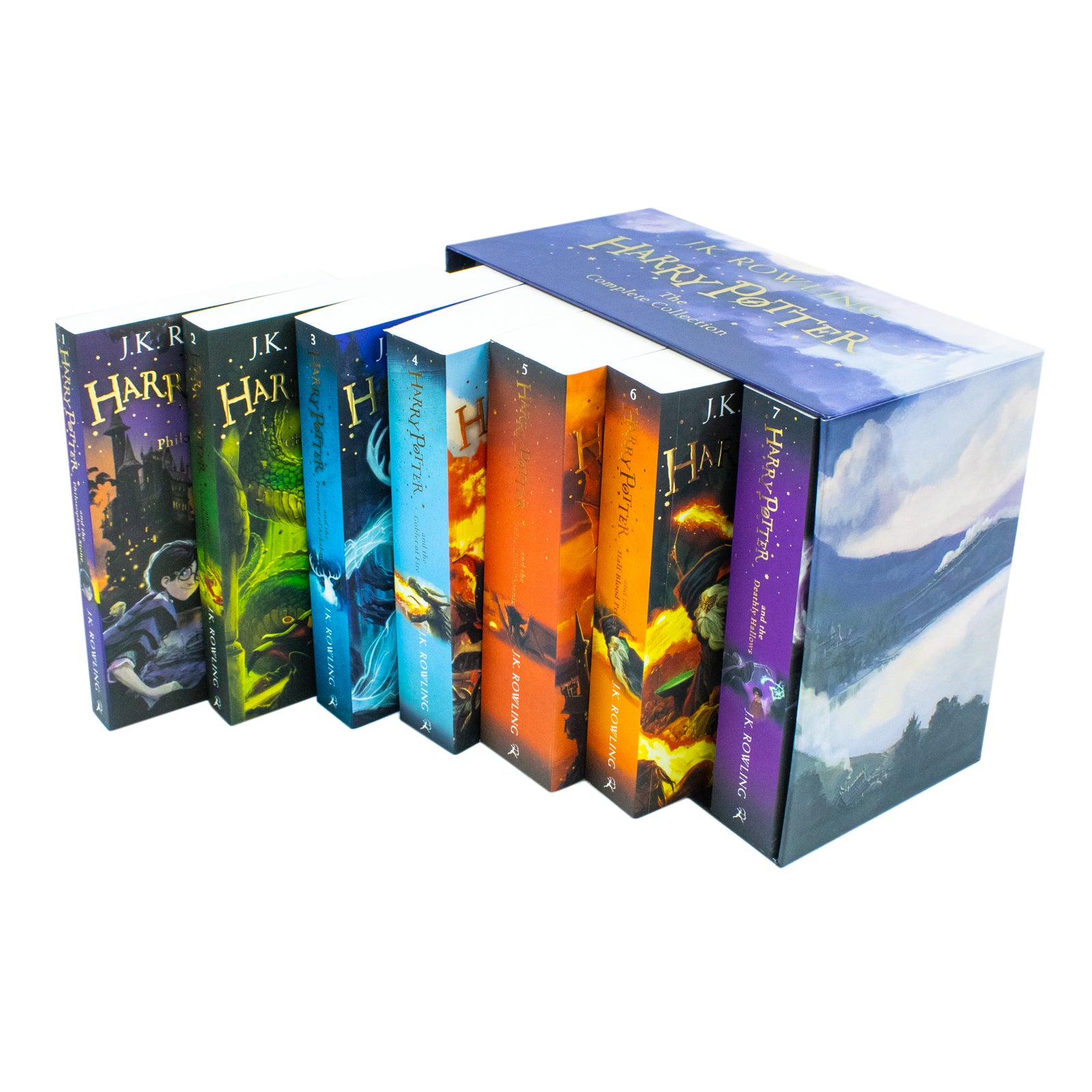 Harry Potter 7 book collection - Order of the Phoenix and Half-Blood Prince paperback covers