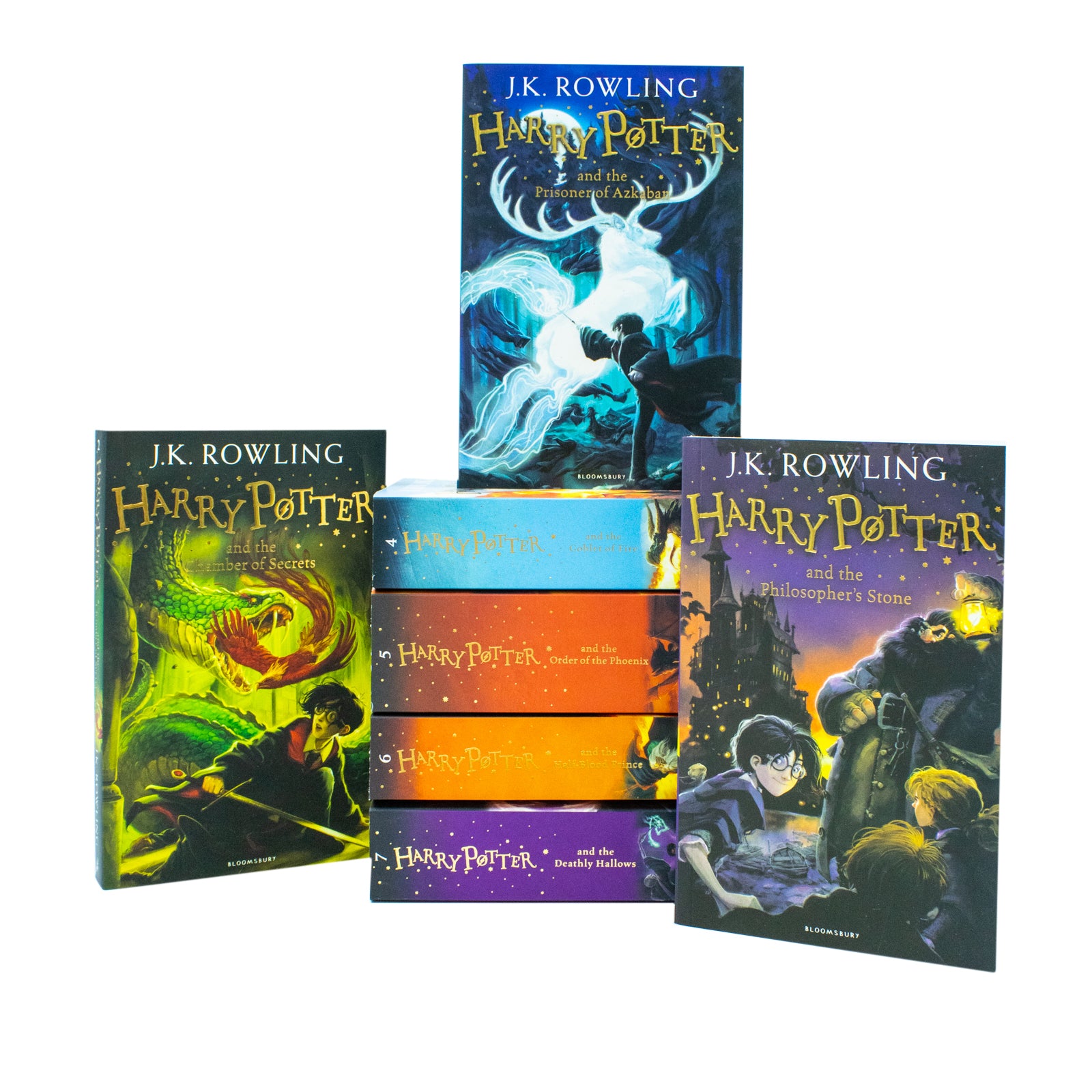Harry Potter Complete Collection - Deathly Hallows paperback cover by Jonny Duddle, ages 9-12