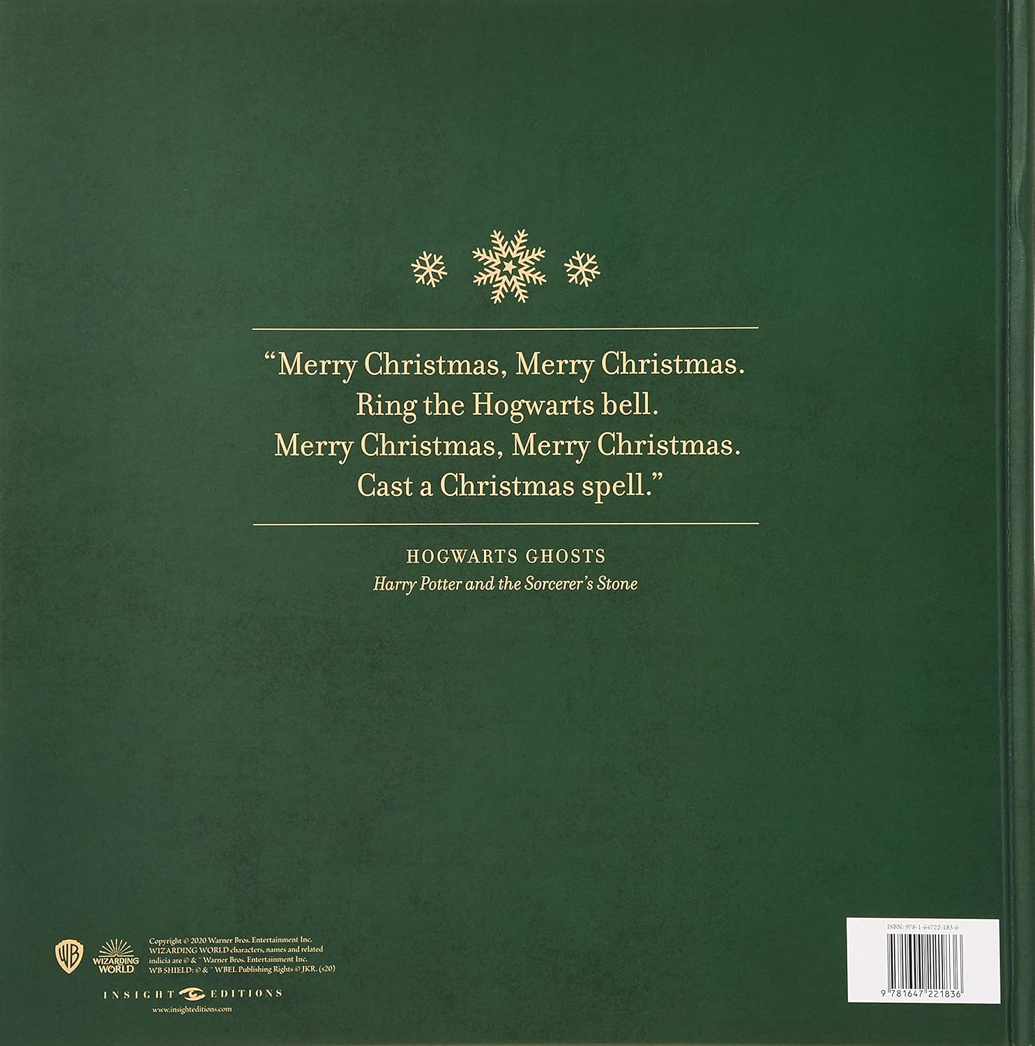 Harry Potter A Hogwarts Christmas Pop-Up hardcover book by Insight Editions with removable keepsake ornaments and booklet