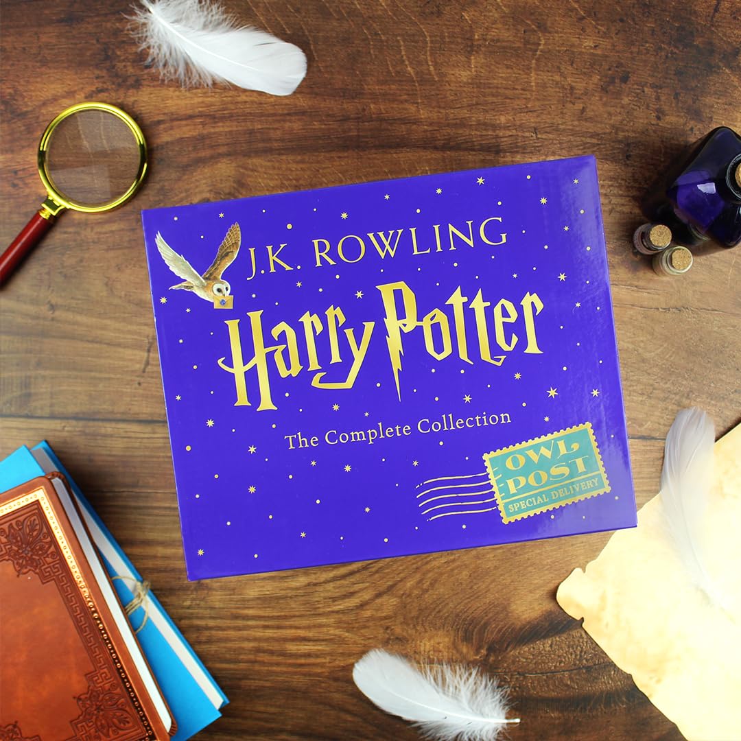 Harry Potter Owl Post Box Set hardback books with sticker sheet and name label