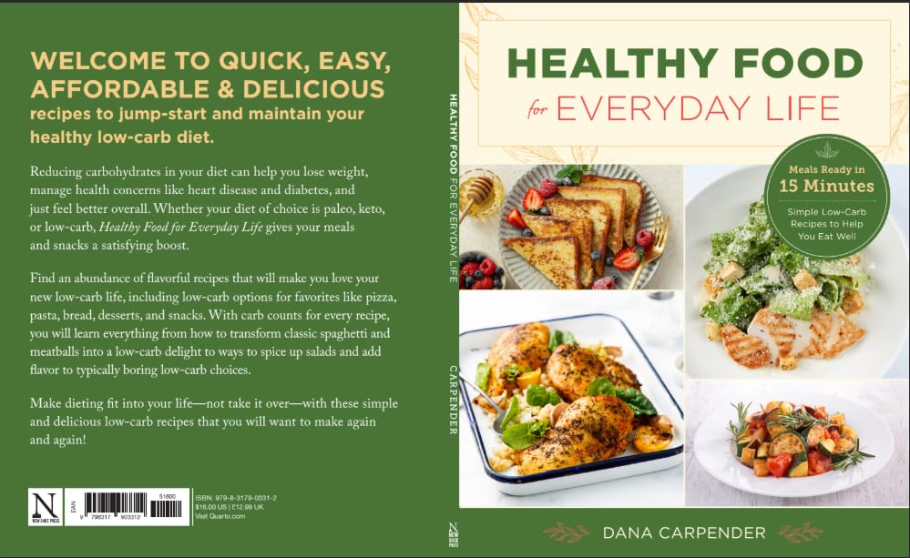 Healthy Food for Everyday Life by Dana Carpender - low-carb recipes paperback additional view
