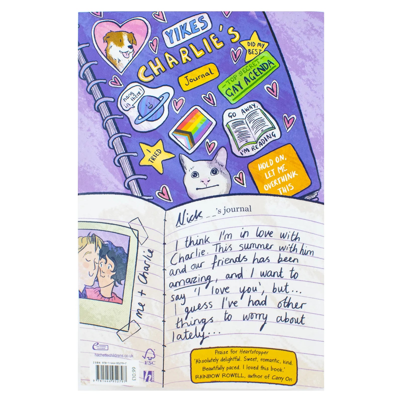 Heartstopper Volume 4 by Alice Oseman - inside pages of the paperback graphic novel
