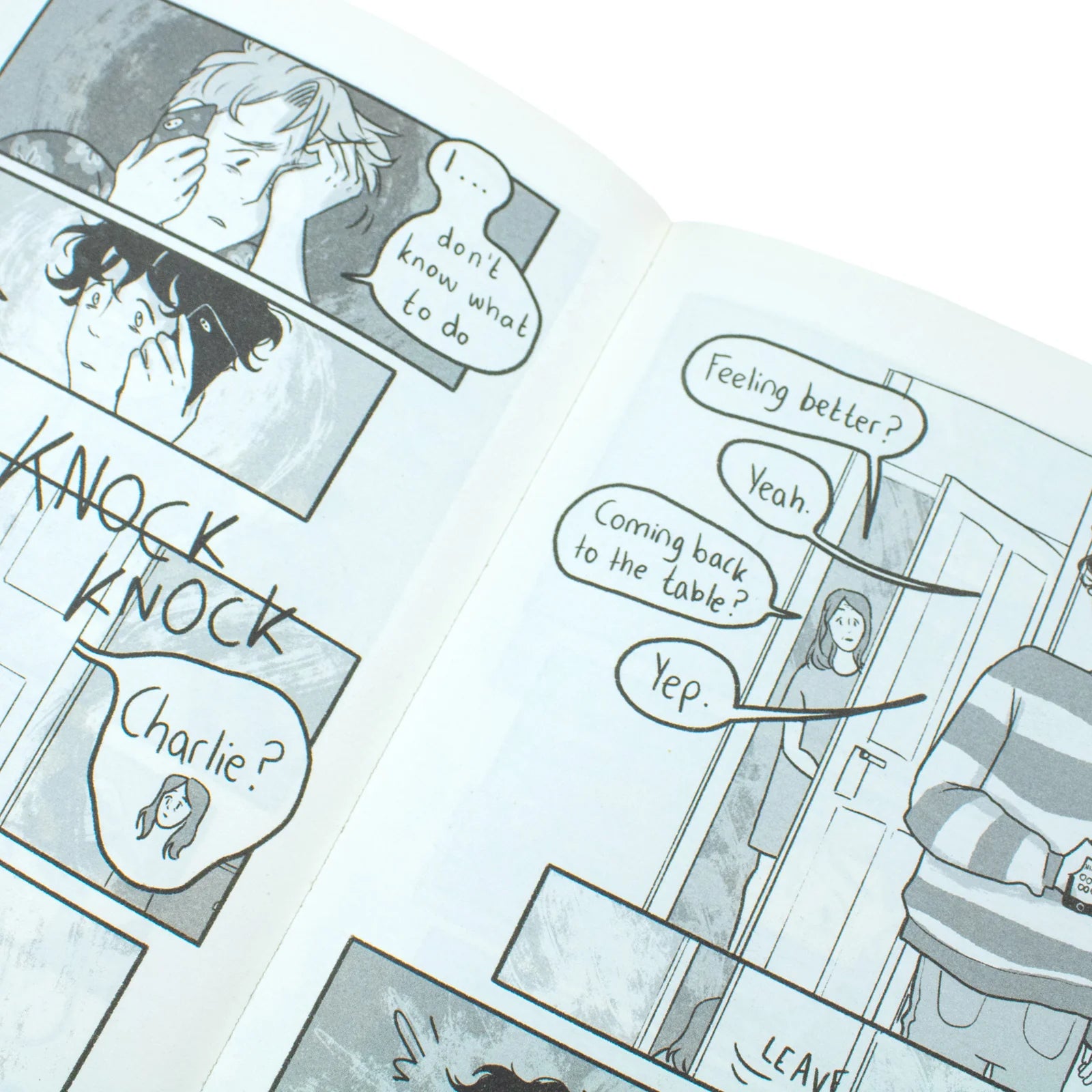 Heartstopper Volume 4 by Alice Oseman - spine and cover detail of the paperback graphic novel