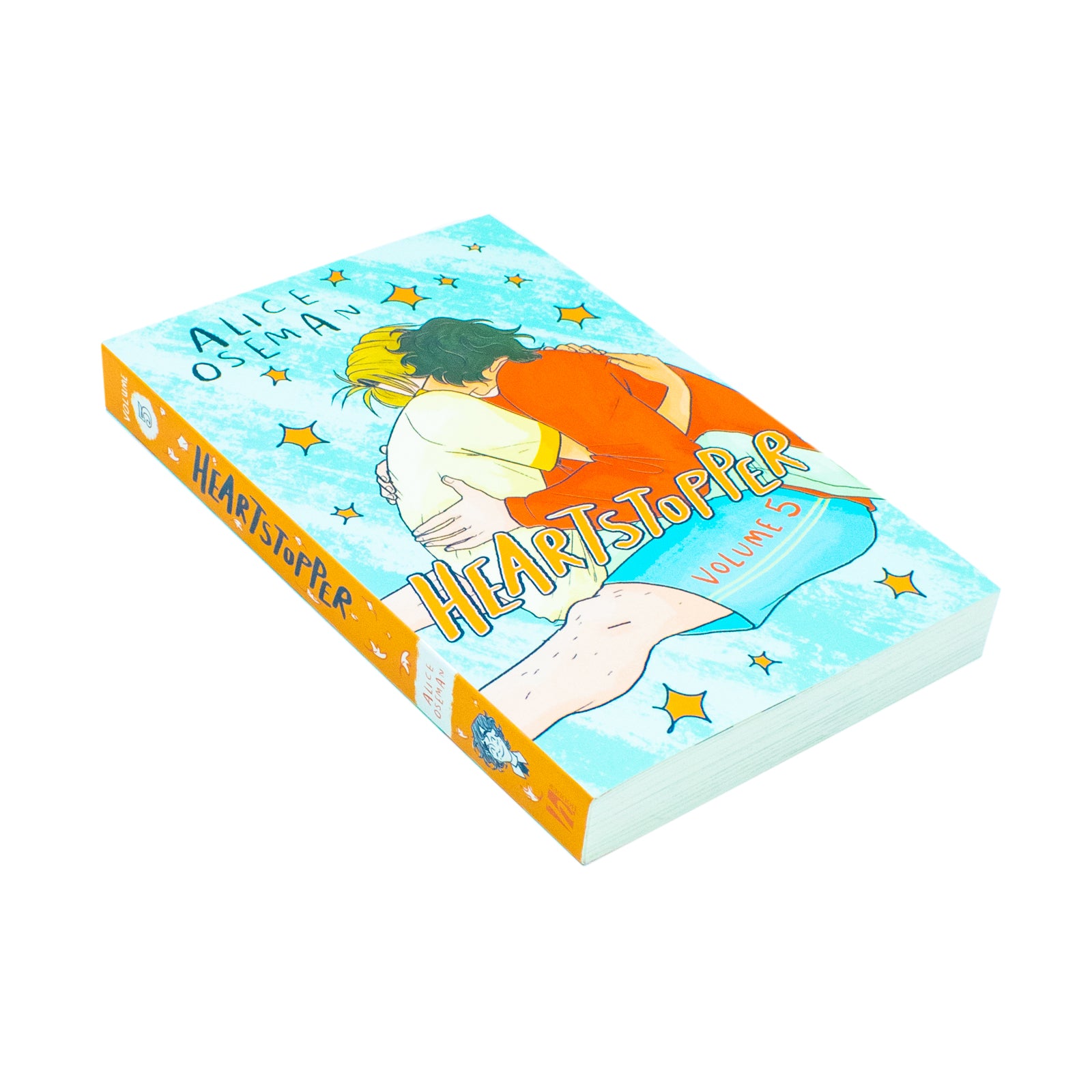 Heartstopper Volume 5 by Alice Oseman - front cover, LGBTQ+ YA graphic novel