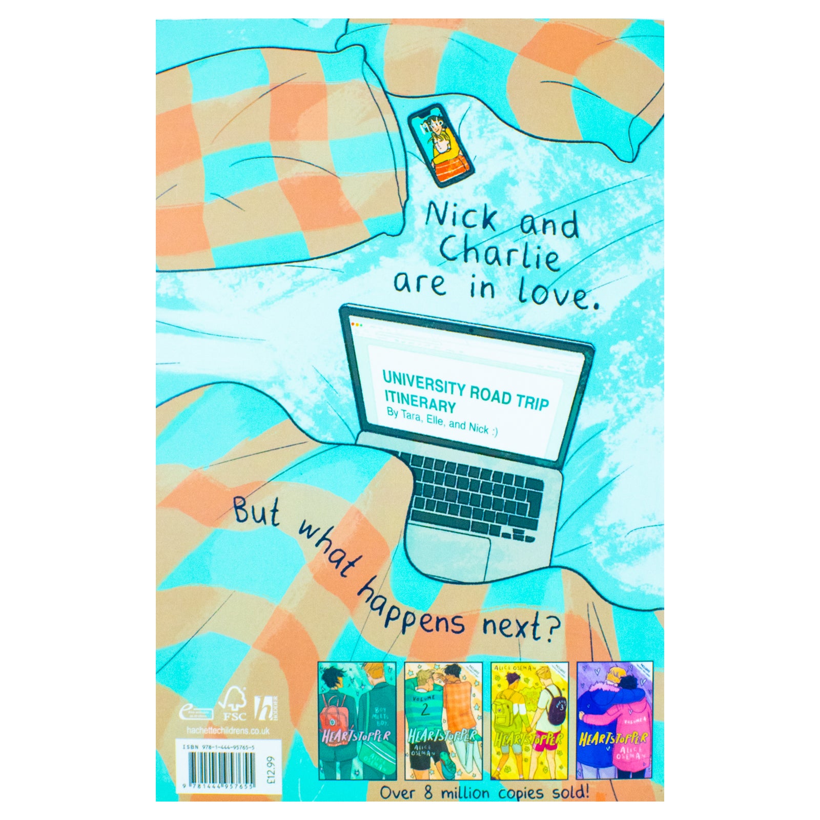 Heartstopper Volume 5 by Alice Oseman - inside pages, illustrated graphic novel