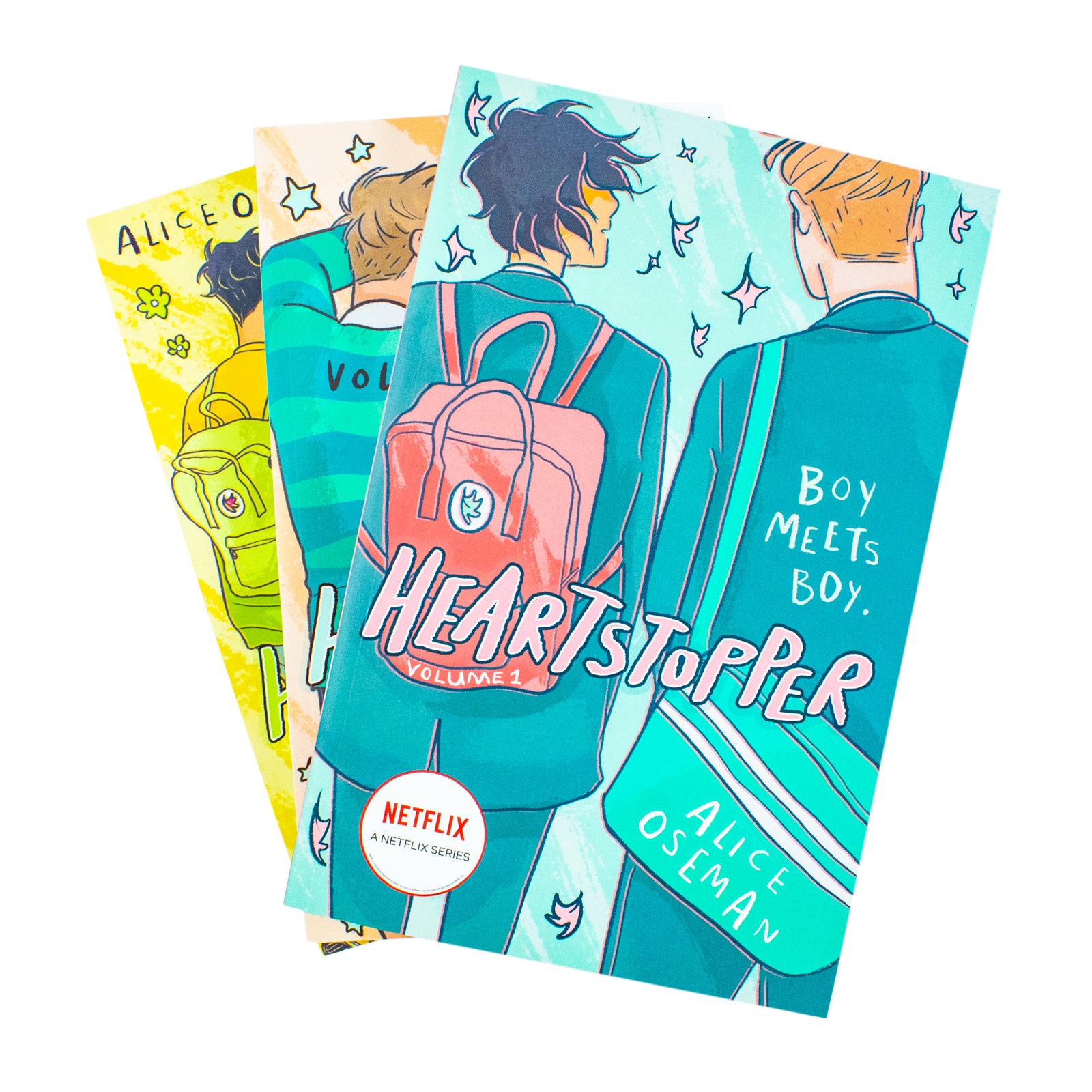 Heartstopper Series Volume 1-3 paperback collection set by Alice Oseman - back cover artwork