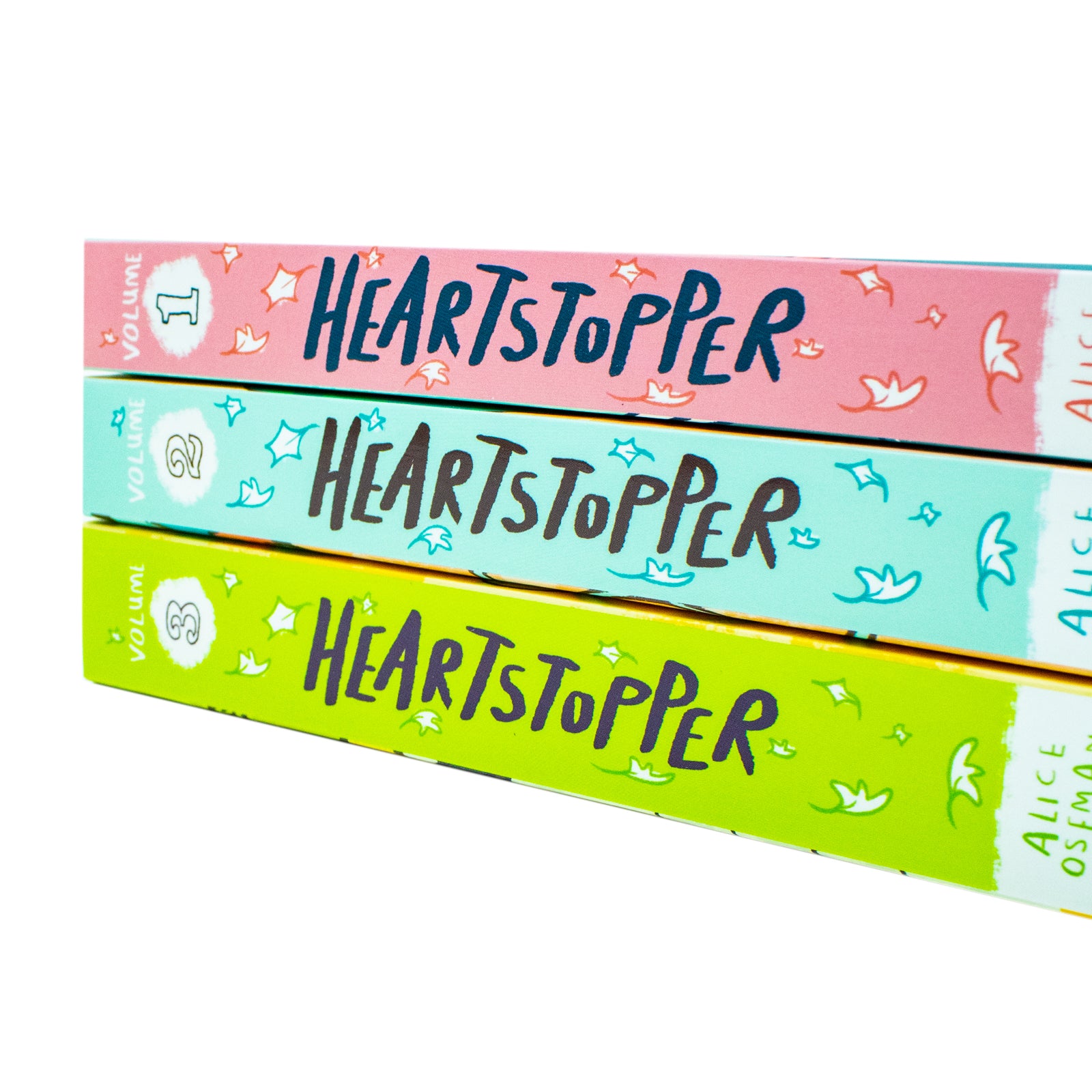 Heartstopper Series Volumes 1-3 by Alice Oseman - inside pages of the paperback graphic novel collection
