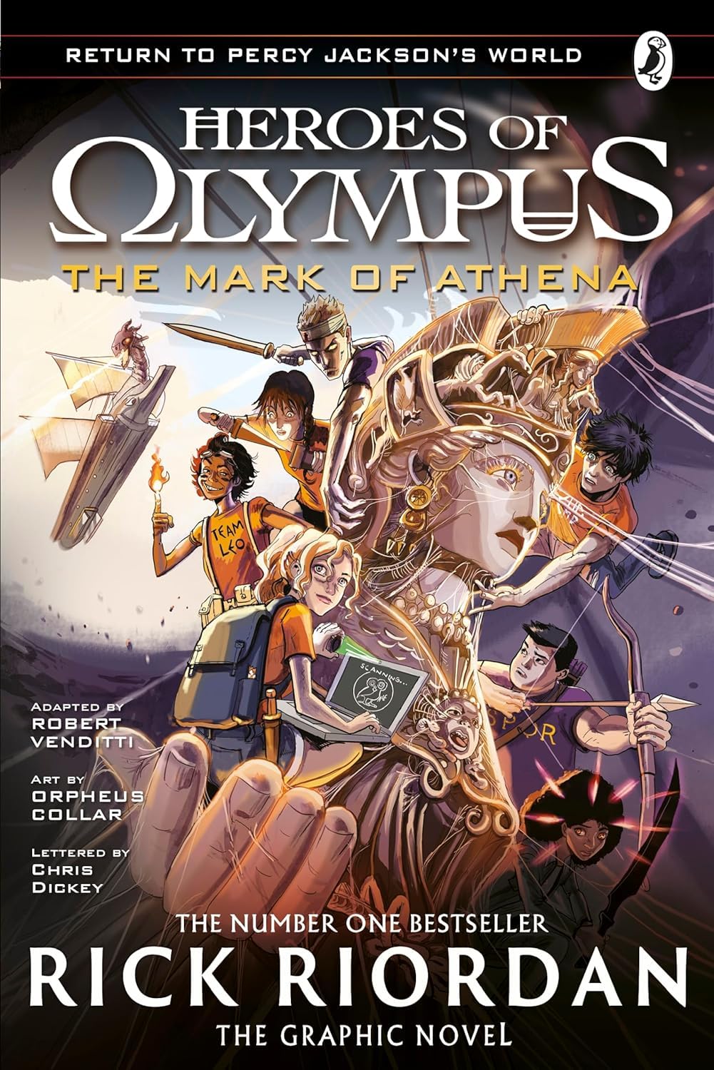 The Mark of Athena paperback cover - Heroes of Olympus series by Rick Riordan, ages 9-12