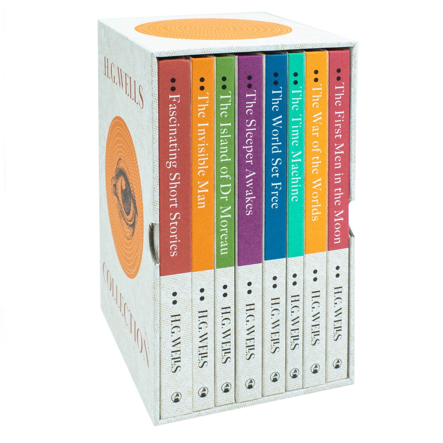 The Complete H. G. Wells 8 Book Collection Set - Hardcover Classic Science Fiction - War of the Worlds, The Time Machine, The Invisible Man and more