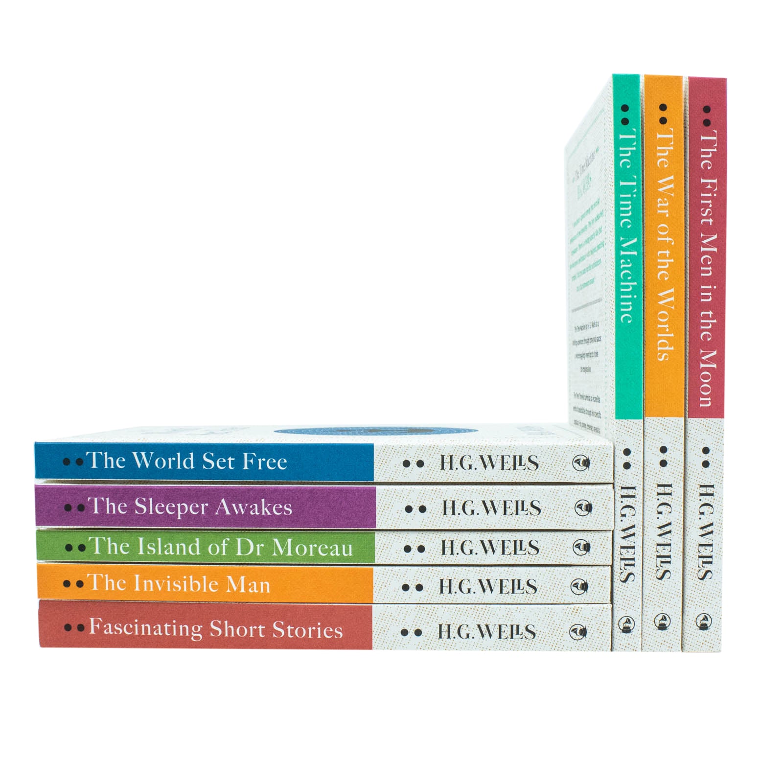 The Complete H. G. Wells 8 Book Collection Set - Hardcover Classic Science Fiction - War of the Worlds, The Time Machine, The Invisible Man and more