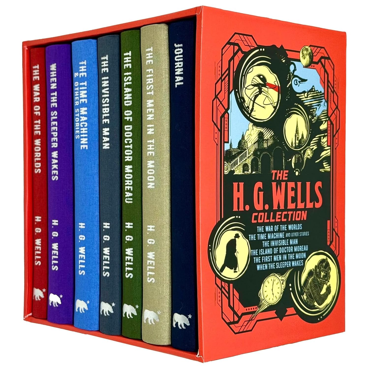 The H. G. Wells Collection 6 Book Hardback Box Set - clothbound classic science fiction collection