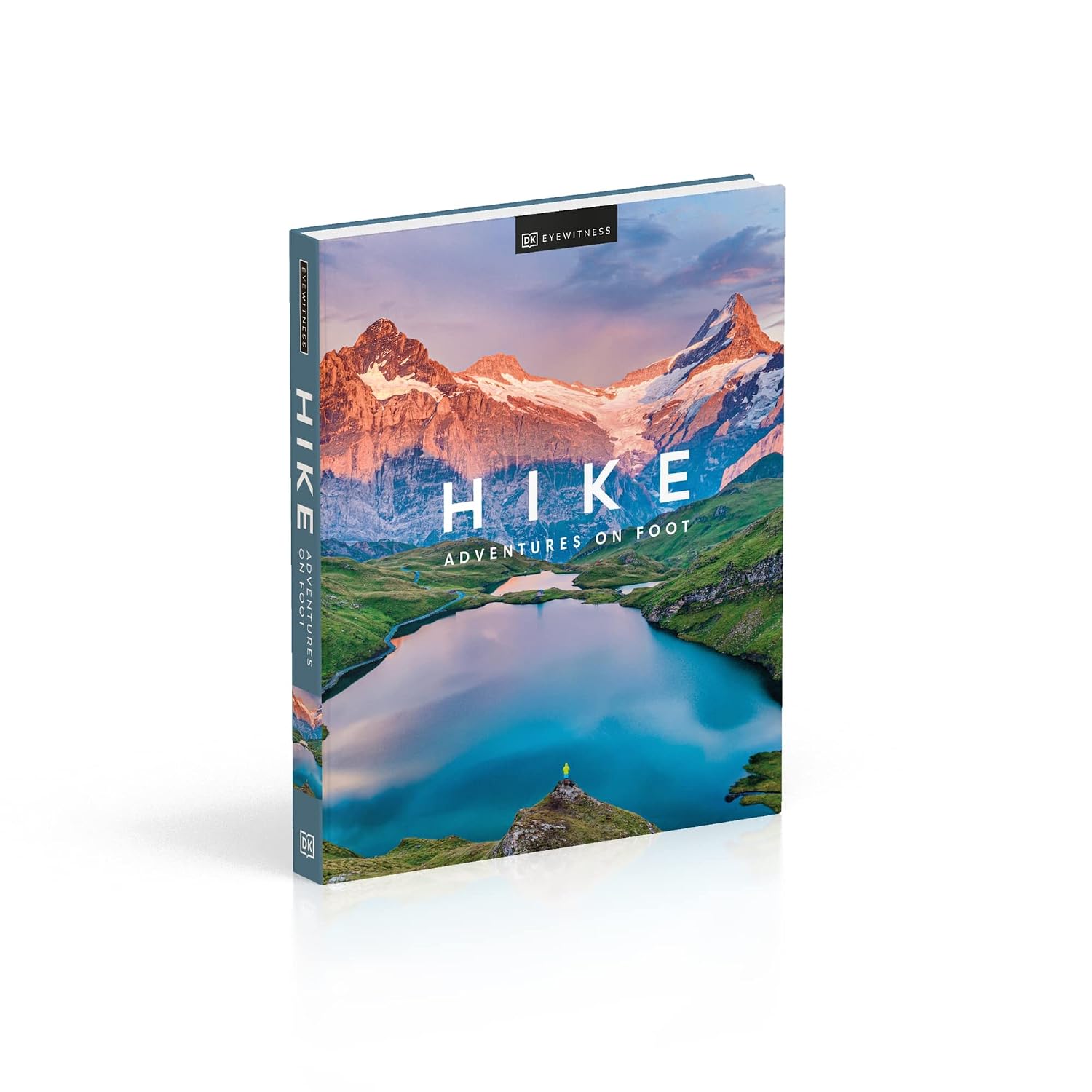 Hike: Adventures on Foot hardback book spread with scenic trail photography and practical hiking tips