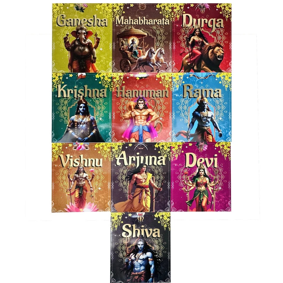 Hindu Mythology for Kids paperback box set showing illustrated covers for children ages 5-9
