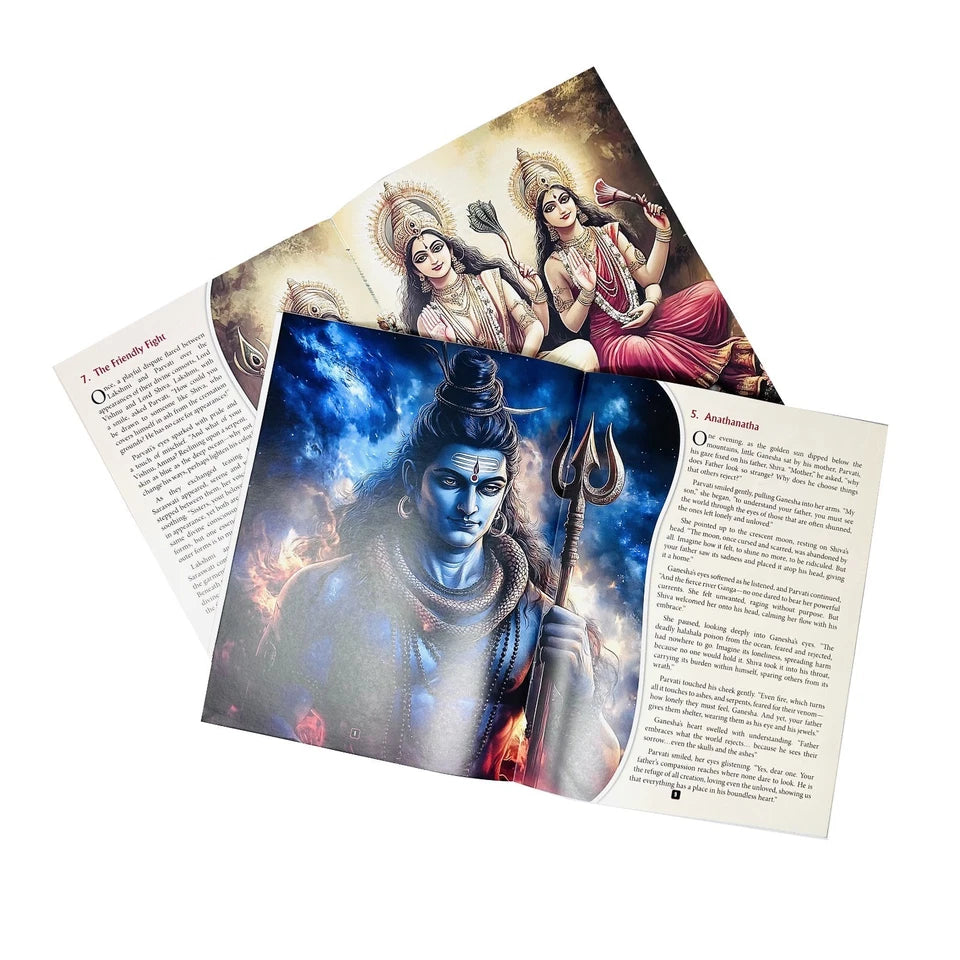 Hindu Mythology for Kids by Moonstone - close-up of illustrated pages inside a storybook