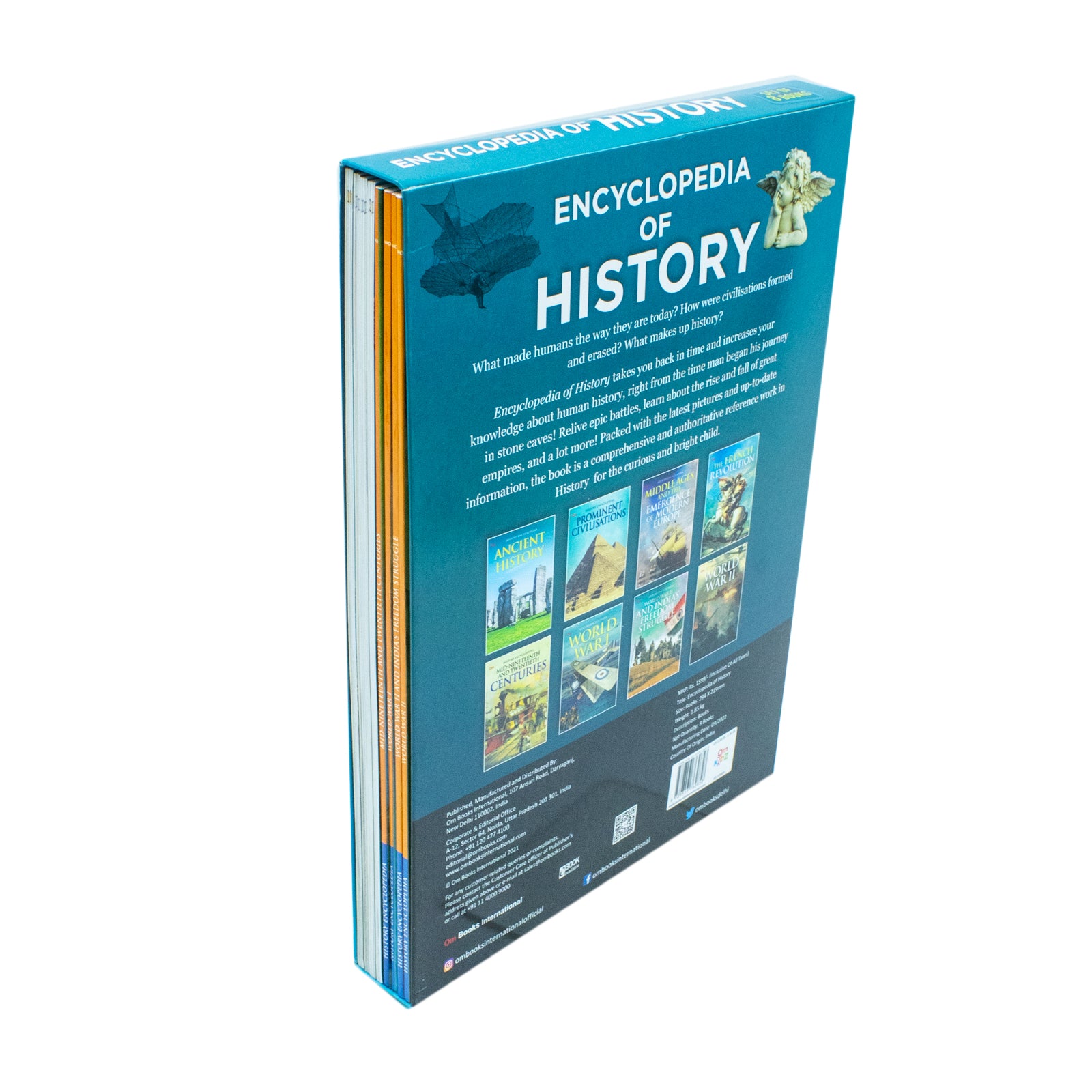 History Encyclopedia 8 Books Collection Set - Om Books International paperback set, ancient history to world war 2