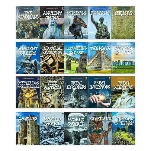 History for Beginners Series 1 & 2 paperback book covers - complete 20 book children's history collection