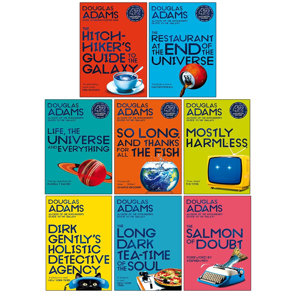 Douglas Adams Hitchhiker's Guide to the Galaxy 8 Books Collection Set paperback front cover