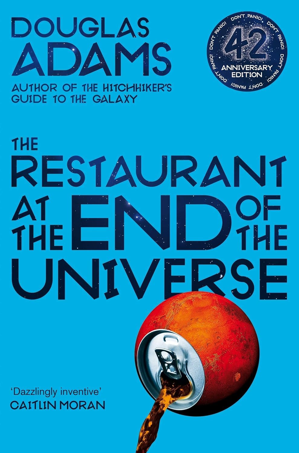 The Hitchhiker's Guide to the Galaxy paperback book cover by Douglas Adams