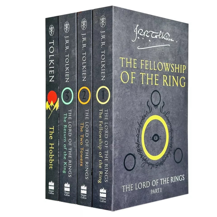 The Hobbit and The Lord of the Rings 4 Book Paperback Collection Set by J.R.R. Tolkien