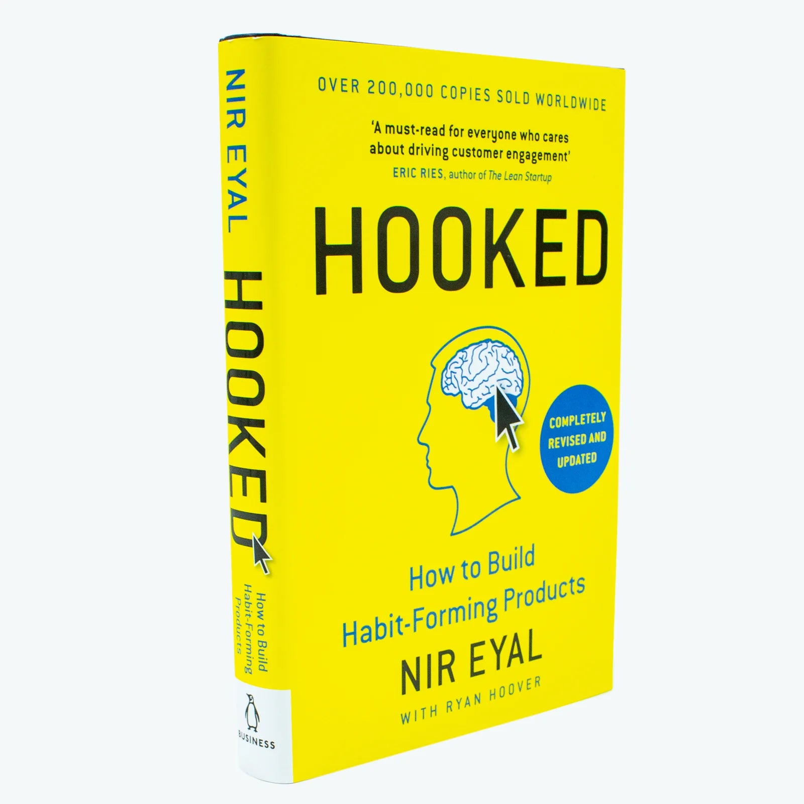 Hooked by Nir Eyal - Hardback business book cover, How to Build Habit-Forming Products