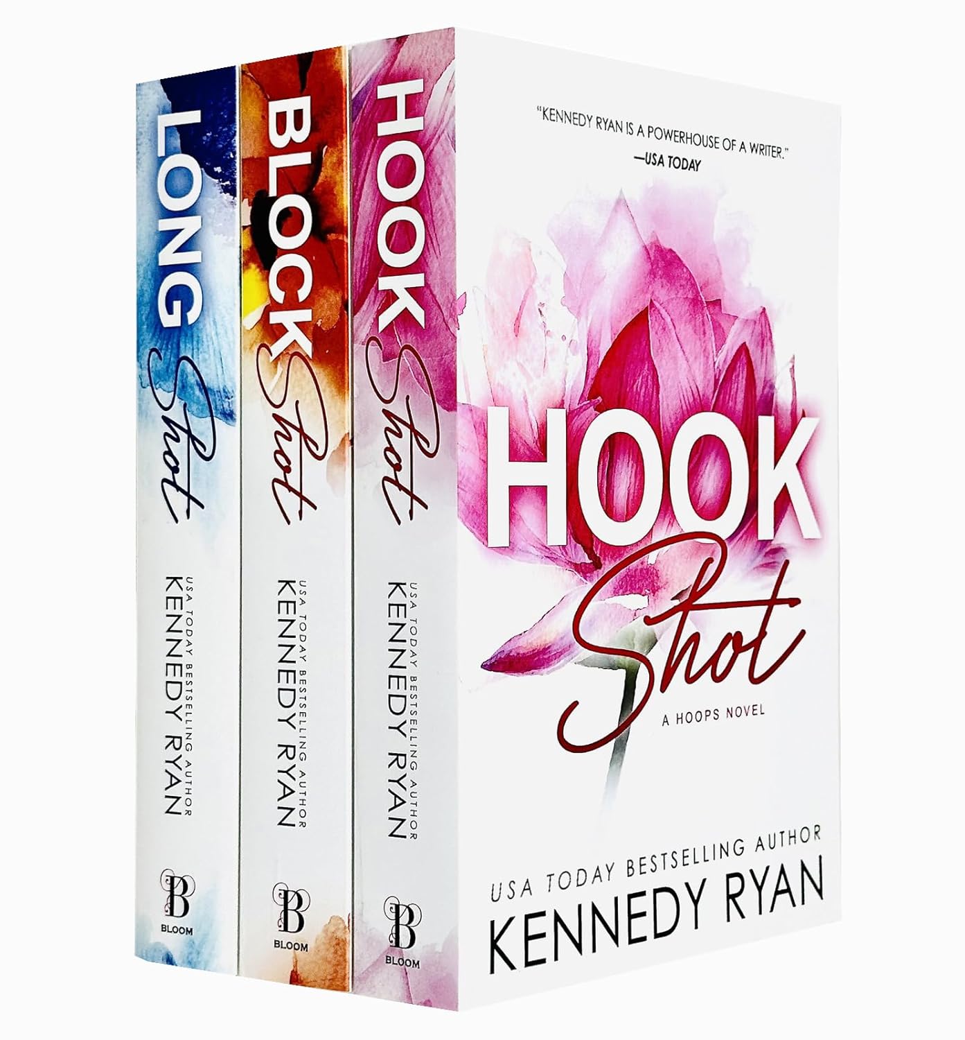 HOOPS Series 3 Books Collection Set by Kennedy Ryan - Long Shot, Block Shot and Hook Shot - Paperback sports romance trilogy