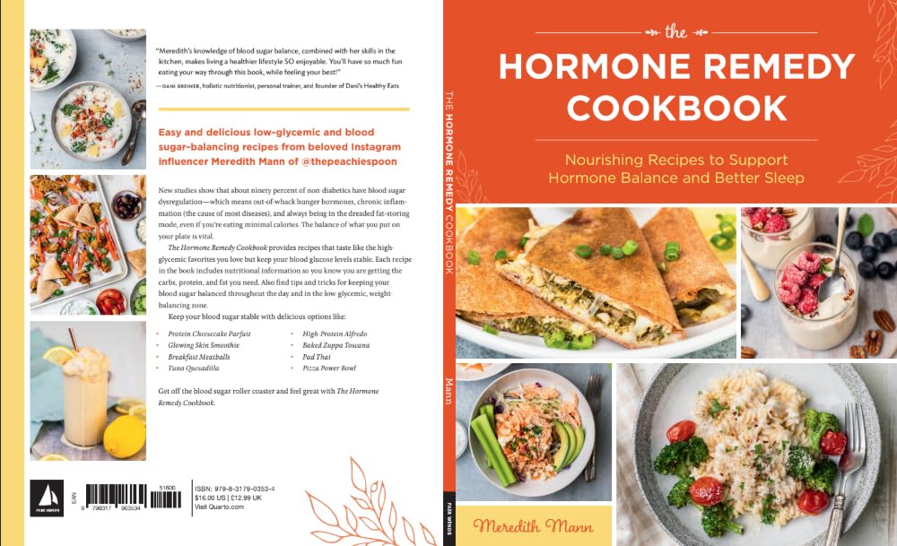 The Hormone Remedy Cookbook by Meredith Mann - Paperback edition, sample recipe pages