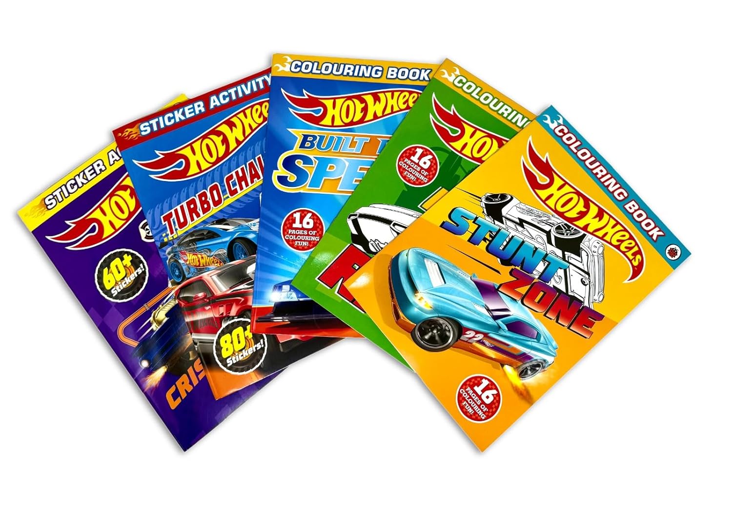 Hot Wheels Turbo Challenge Sticker Activity Book from the 5 books paperback collection set