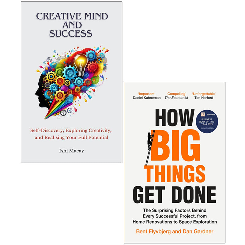 How Big Things Get Done by Bent Flyvbjerg & Dan Gardner and Creative Mind And Success by Ishi Macay - 2 books paperback collection set