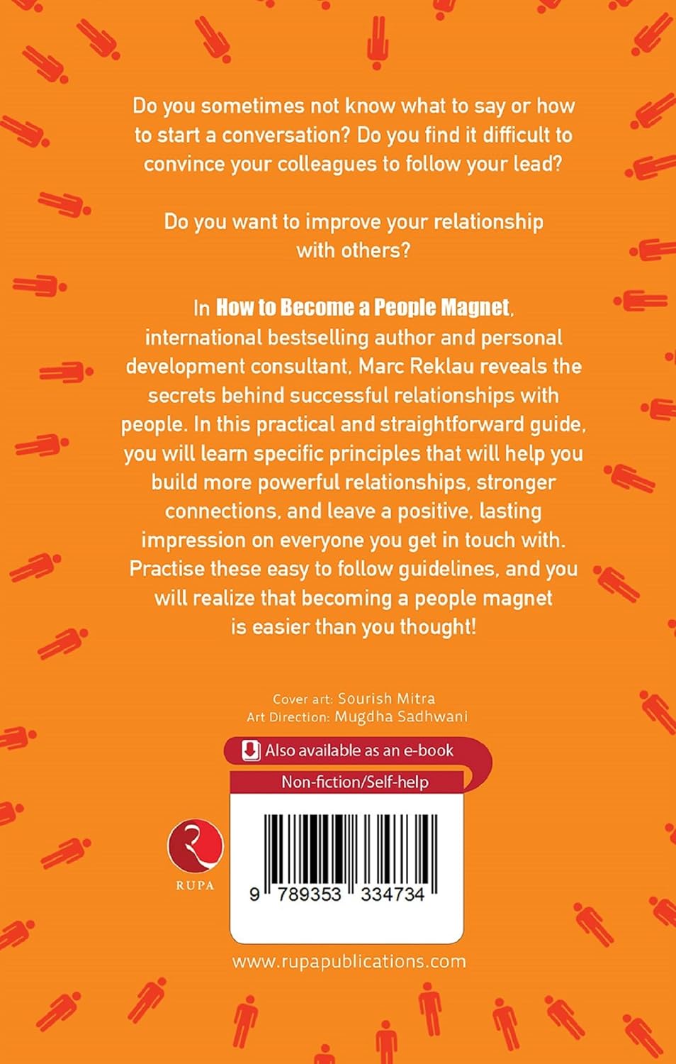 Back cover of How to Become a People Magnet by Marc Reklau, showing book blurb and details