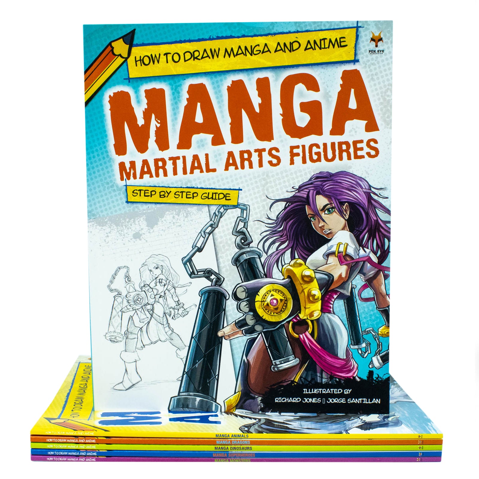 Inside pages of How To Draw Manga and Anime For Beginners showing step-by-step drawing instructions
