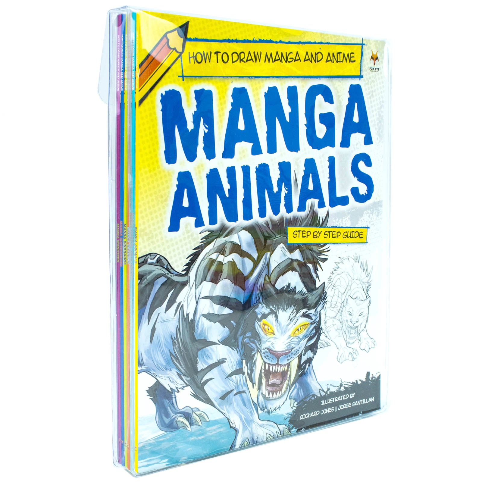 Step By Step Guide How To Draw Manga and Anime For Beginners 6 Books Collection Set by Richard Jones - Paperback, Ages 7-12