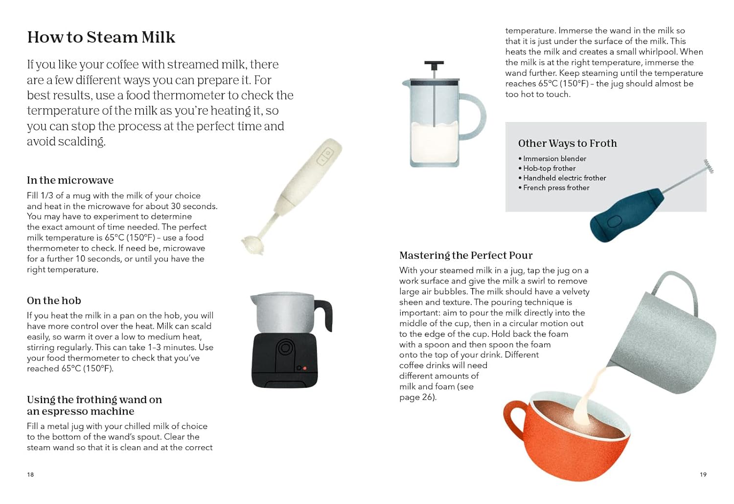 How to Drink Coffee by Sarah Ford - inside spread with Kari Moden illustrations