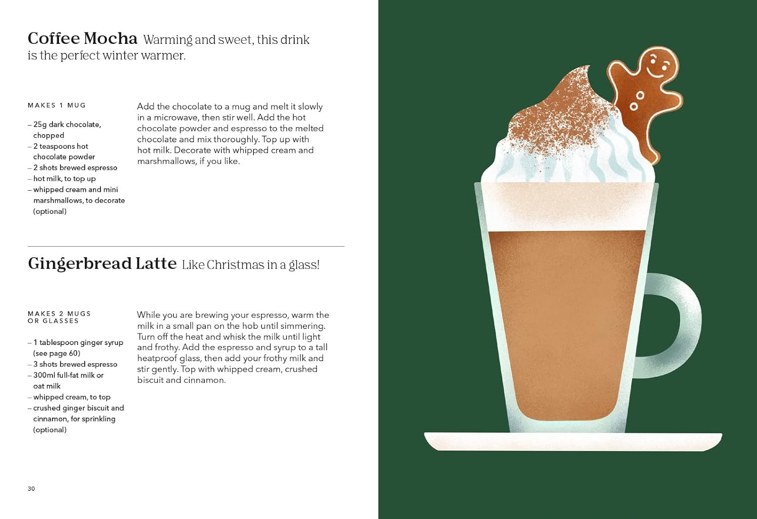 How to Drink Coffee by Sarah Ford - illustrated page detailing coffee drink varieties