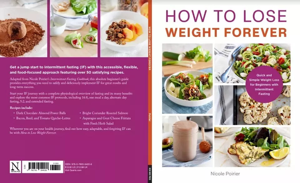 How to Lose Weight Forever by Nicole Poirier - Paperback intermittent fasting guide for beginners - back cover