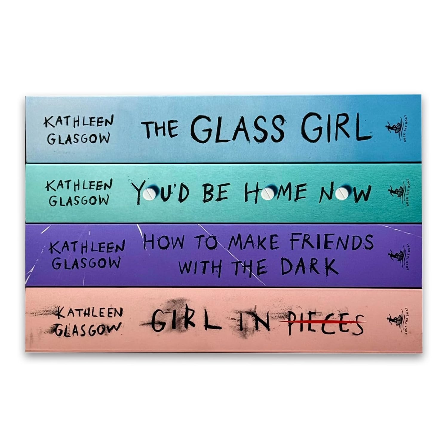 How to Make Friends with the Dark by Kathleen Glasgow paperback cover, part of the 4 books collection set